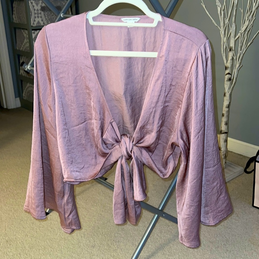 American Eagle Bell Sleeve Crop Top